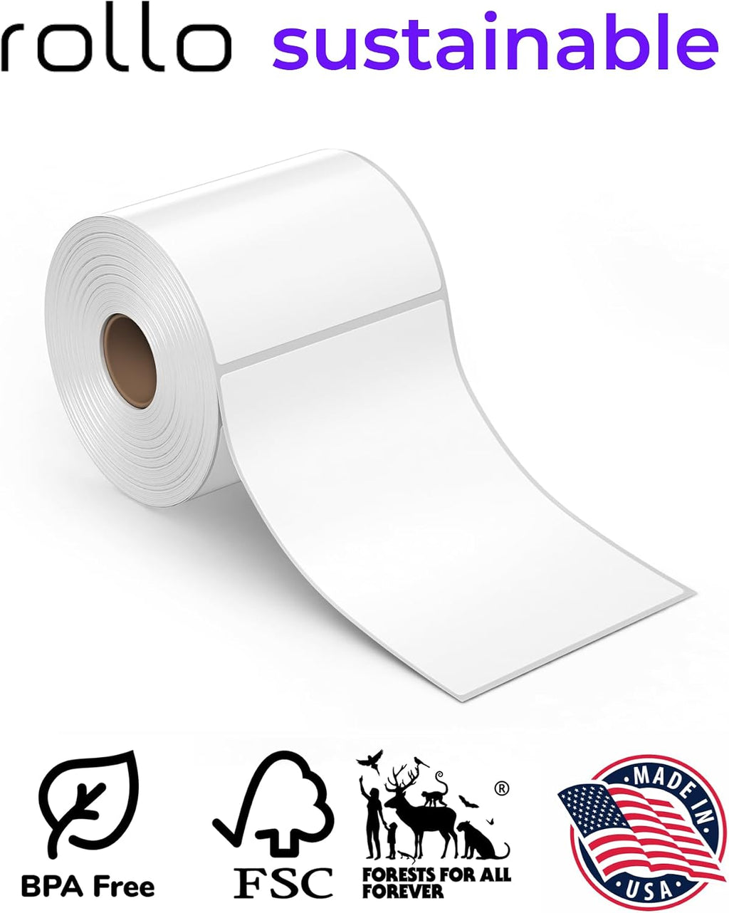 4x6 Direct Thermal Shipping Labels - 500 Label Roll | Commercial Grade 4x6 Thermal Label Roll for Shipping