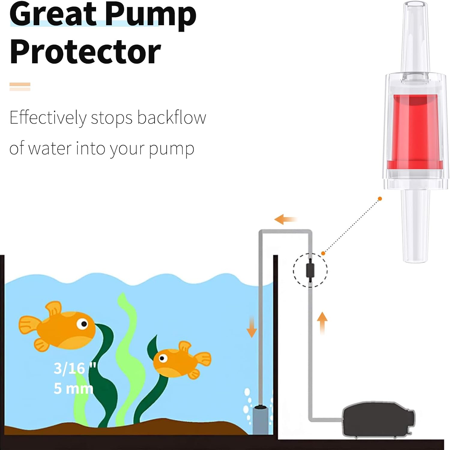 26 Feet Aquarium Air Tubing Standard 3/16" Airline Tubing Air Pump Accessories with Air Stones, Check Valves, Suction
