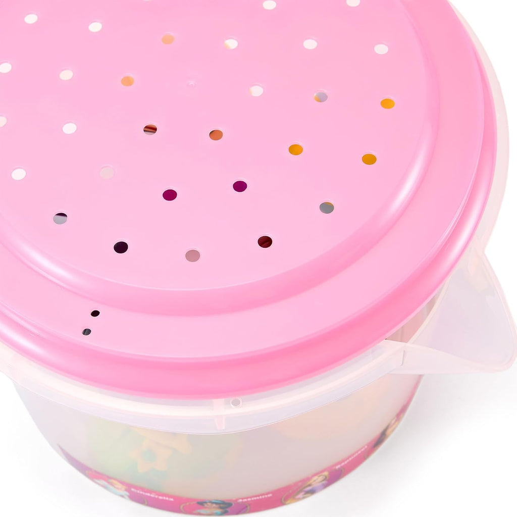 Disney Store Official Disney Princess Bath Toys Set - Includes 5 Detailed Toys with a Straining Storage Bucket - Bath