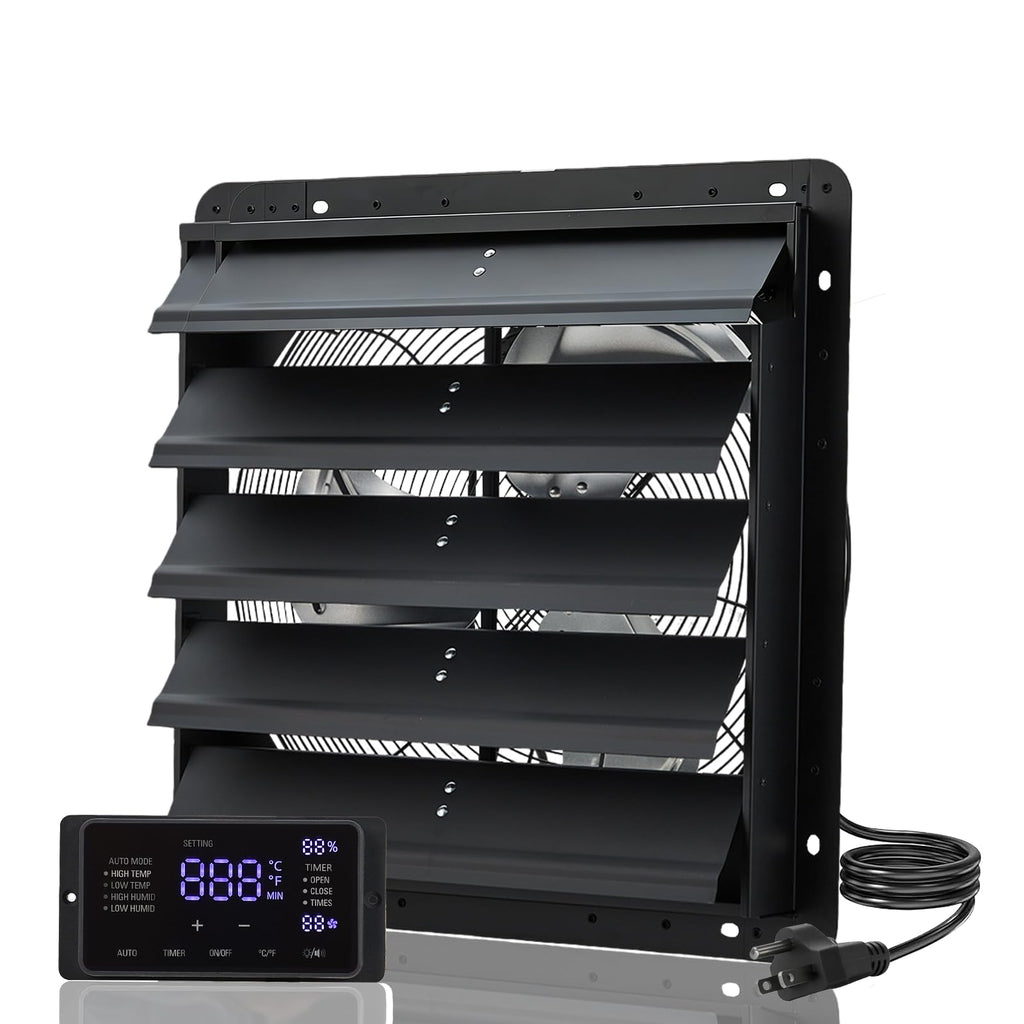 16 Inch EC Motor Shutter Exhaust Fan with Touchscreen Controller