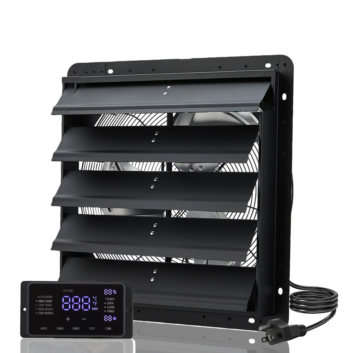 16 Inch EC Motor Shutter Exhaust Fan with Touchscreen Controller