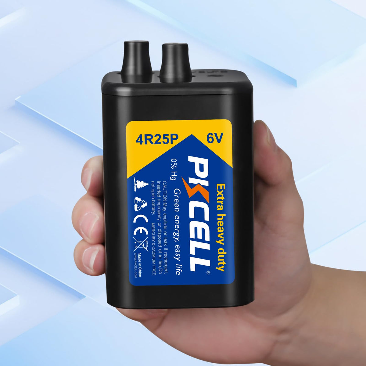 6 Volt Lantern Battery 6V 4R25 Battery with Spring Terminals 1 Pack