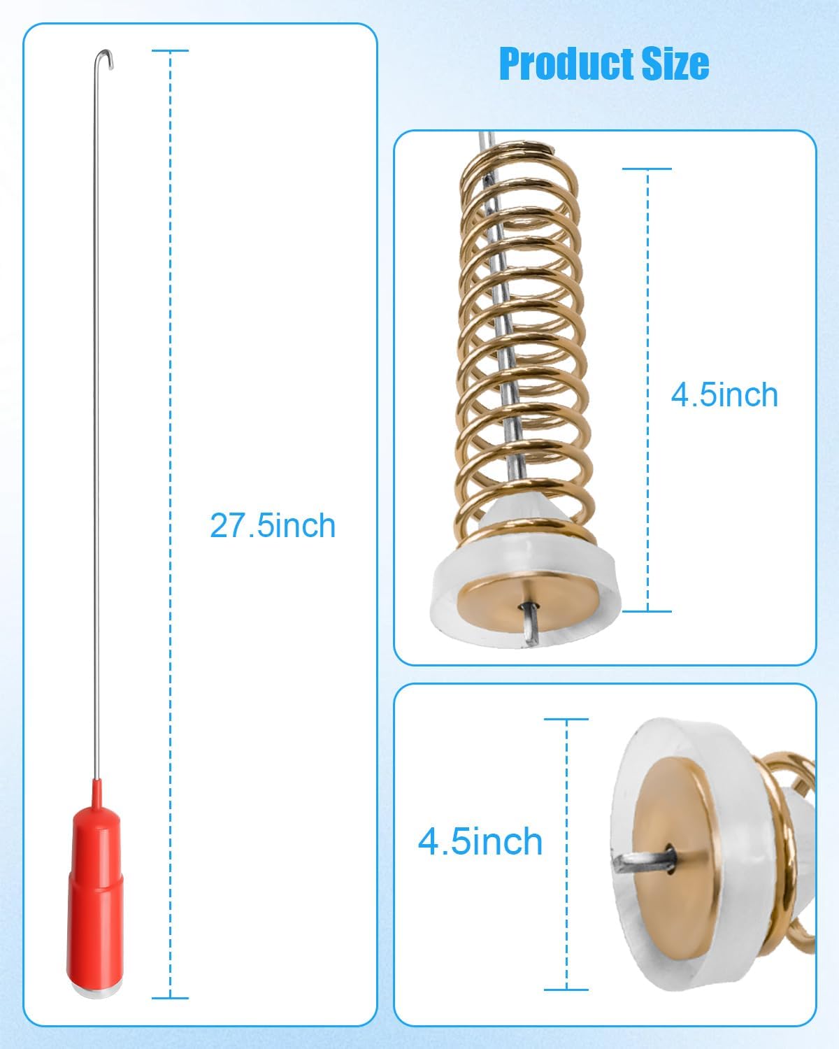WH03X35581 Washer Suspension Rod Spring Set Fits for GE, 4 Pcs