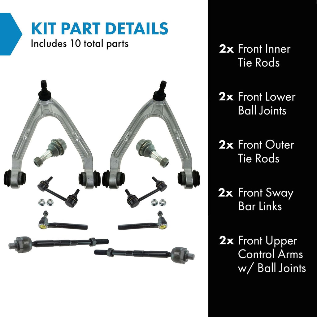 TRQ Front Steering & Suspension Kit Ball Joint Control Arm with Ball Joint