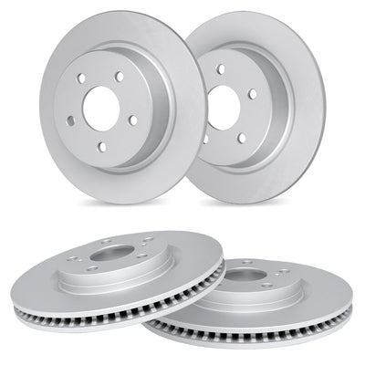 R1 Concepts Front and Rear Brake Rotors Fits 2005-2006 Saab 9-2X