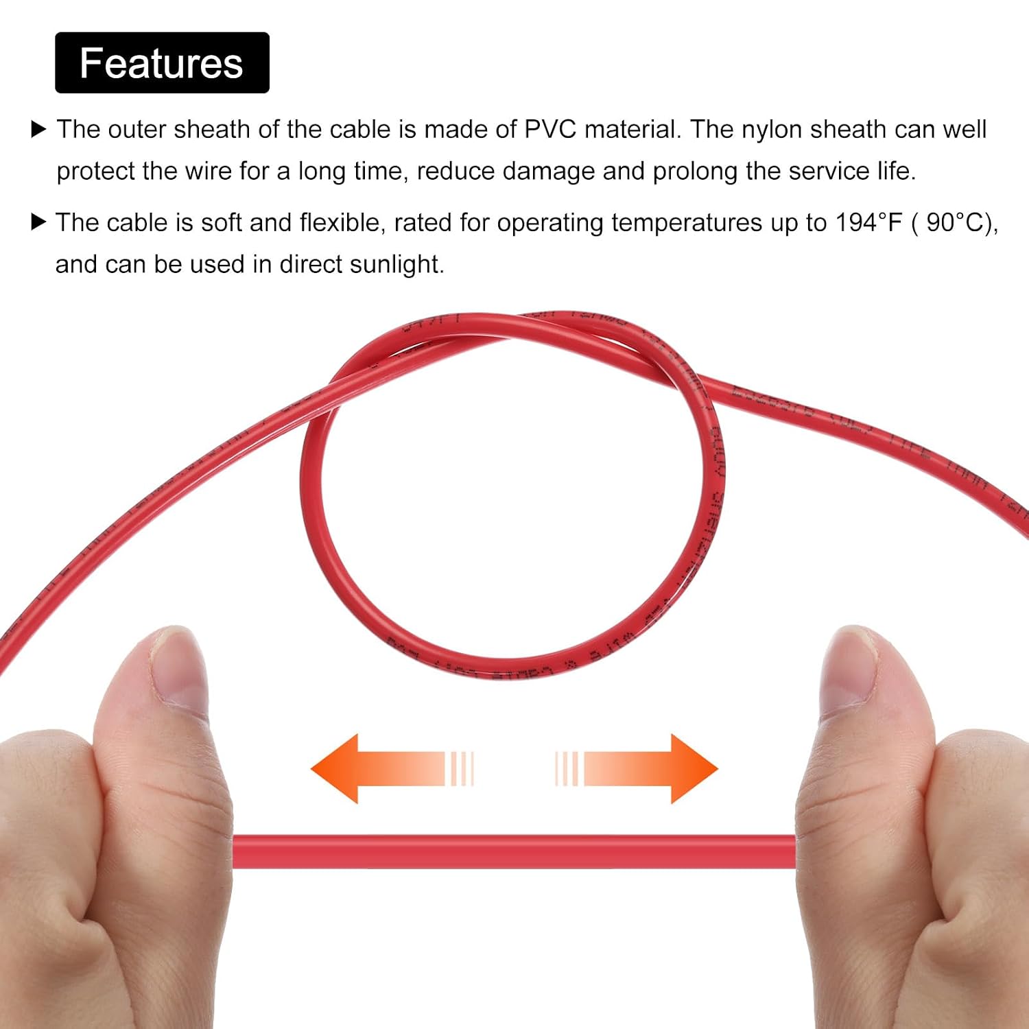 THHN Stranded Wire 10 Feet 12AWG Gauge Insulation Building Wire - UL Listed Copper Cable - PVC 600V Electrical Wire