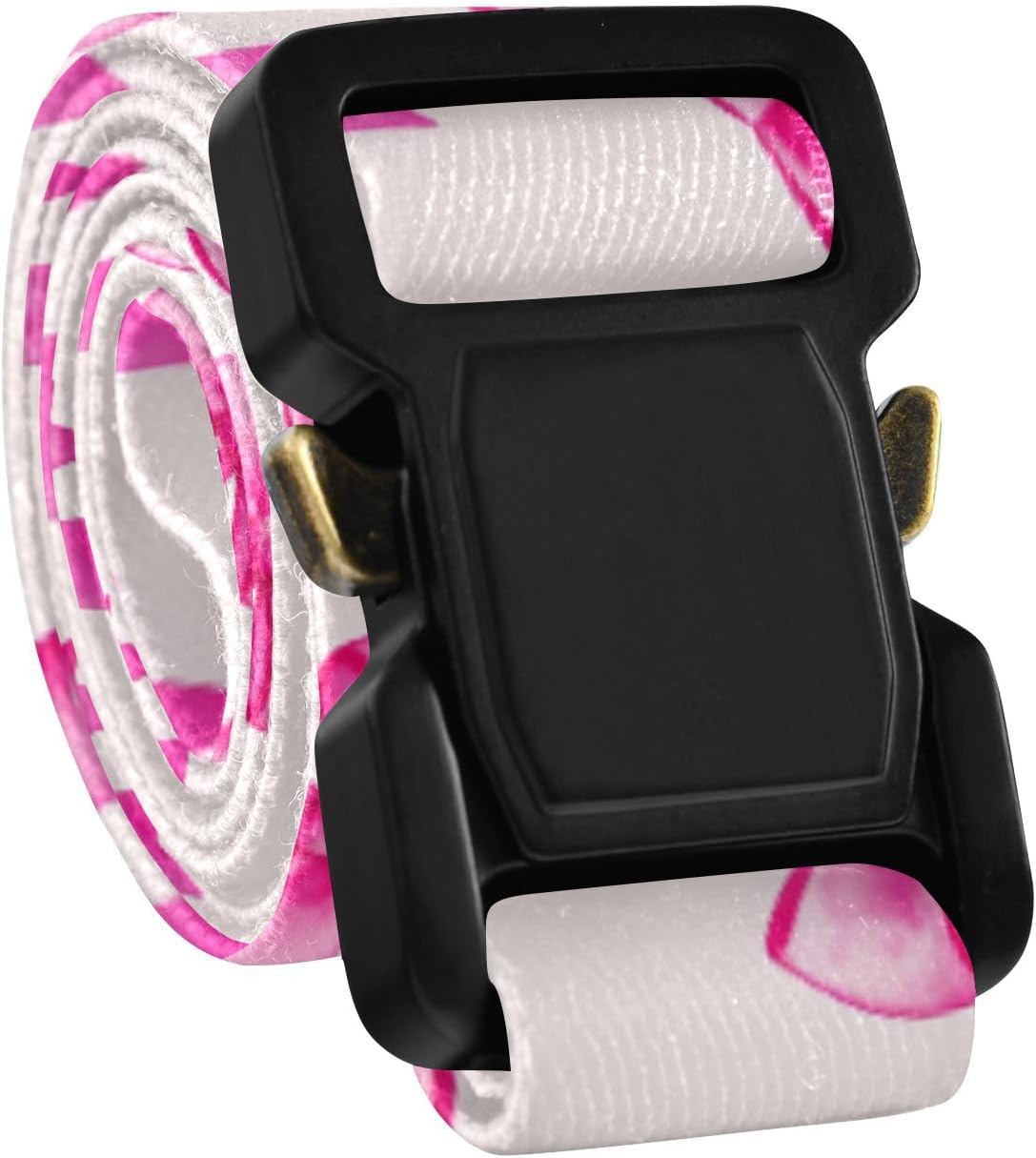 Bow Tie Adjustable Kids Elastic Belts, Girls Boys Stretch Waist Belt with Aluminum Alloy Buckle