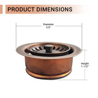CT Copper Tailor Copper Kitchen Garbage Disposal Flange Fit 3.5 Inch Standard Drain Hole