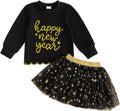 Toddler Girl Christmas Outfit Santa Sweatshirt Tutu Tulle Skirt