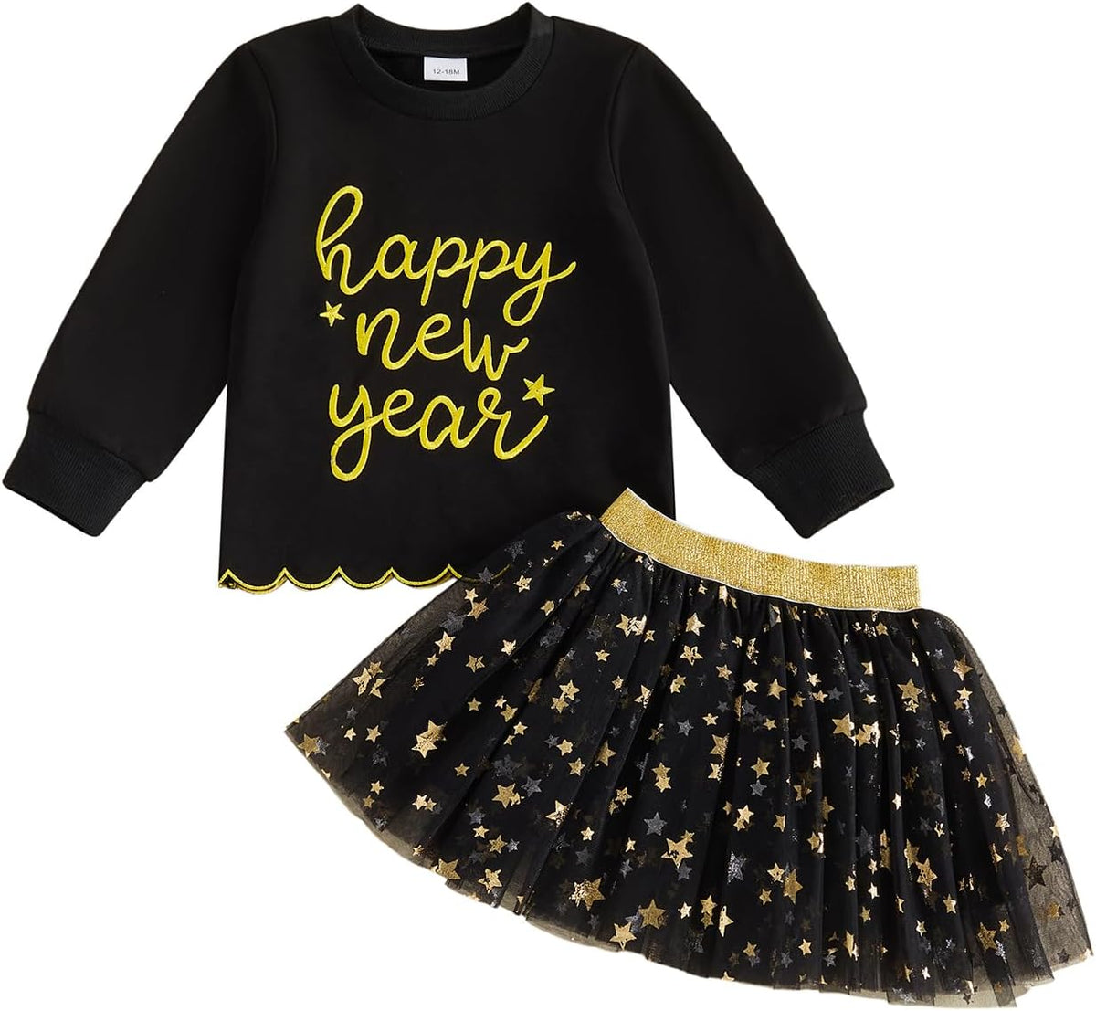 Toddler Girl Christmas Outfit Santa Sweatshirt Tutu Tulle Skirt