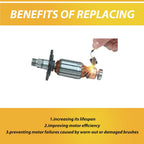20 Pack N257540 Replacement Electric Motor Carbon Brushes Compatible with Dewalt Angle Grinder DWE402 DWE4214
