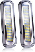 120led Underwater Boat Lights,Blue DC10-30V IP68 Surface Mount 2 Pack