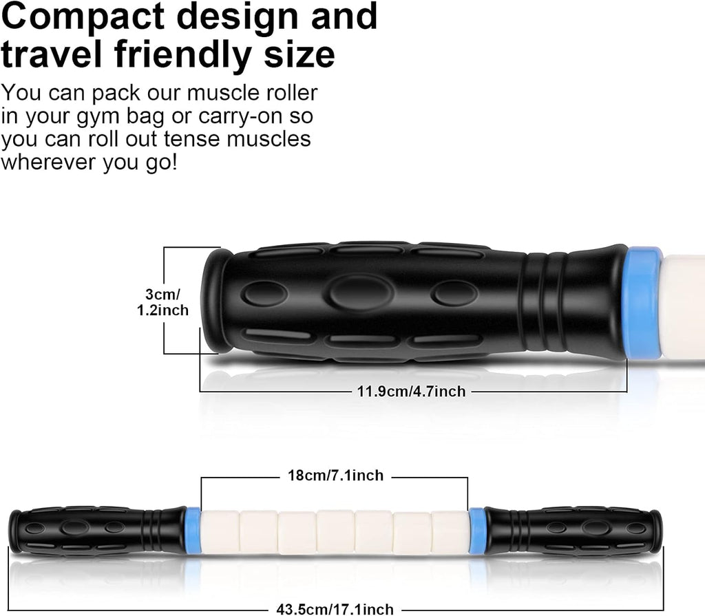 Premium Muscle Roller the Ultimate Massage Roller Stick 17 Inches Recommended By Physical Therapists Promotes