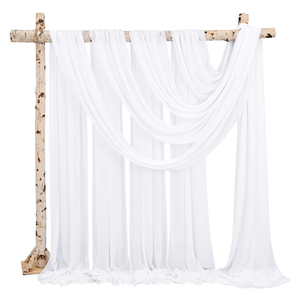 Wedding Arch Draping Fabric White Chiffon Fabric Drapes
