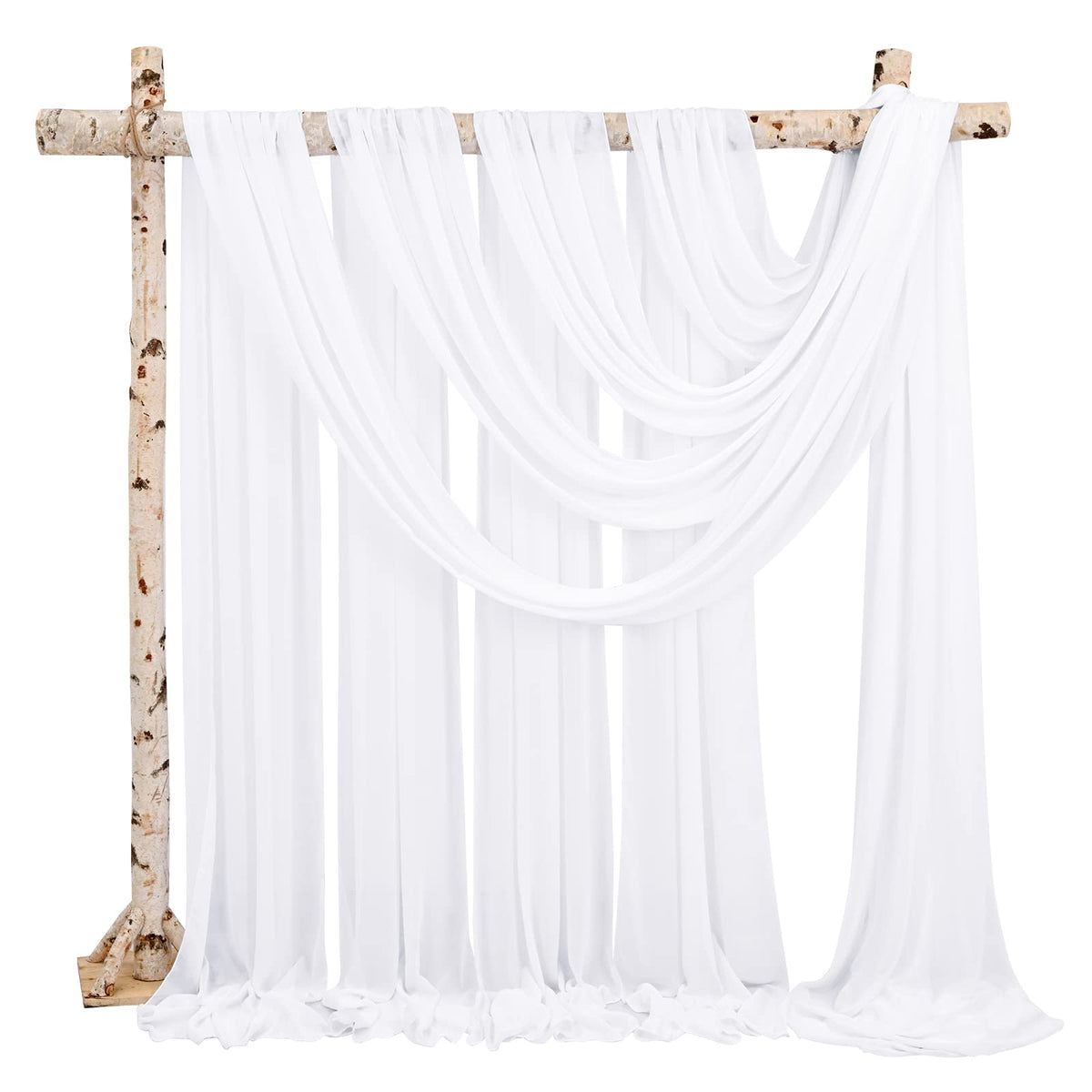 Wedding Arch Draping Fabric White Chiffon Fabric Drapes
