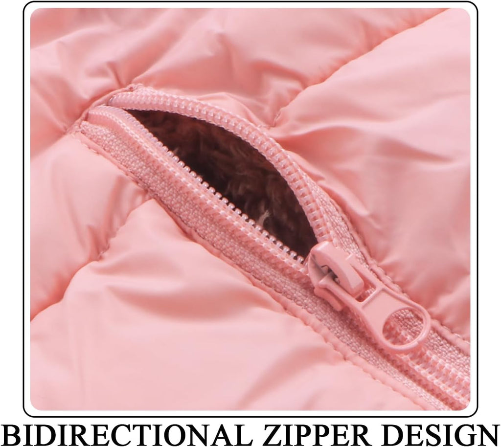 Toddler Snow Suit Baby Snowsuit Infant Winter Puffer Clohtes Hoodie | Boy Girl 0-3-6-9-12-18-24 Months 1T 2T 3T Pink