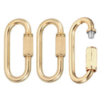 MECCANIXITY Chain Connectors 4mm Thick Light Gold 3Pack