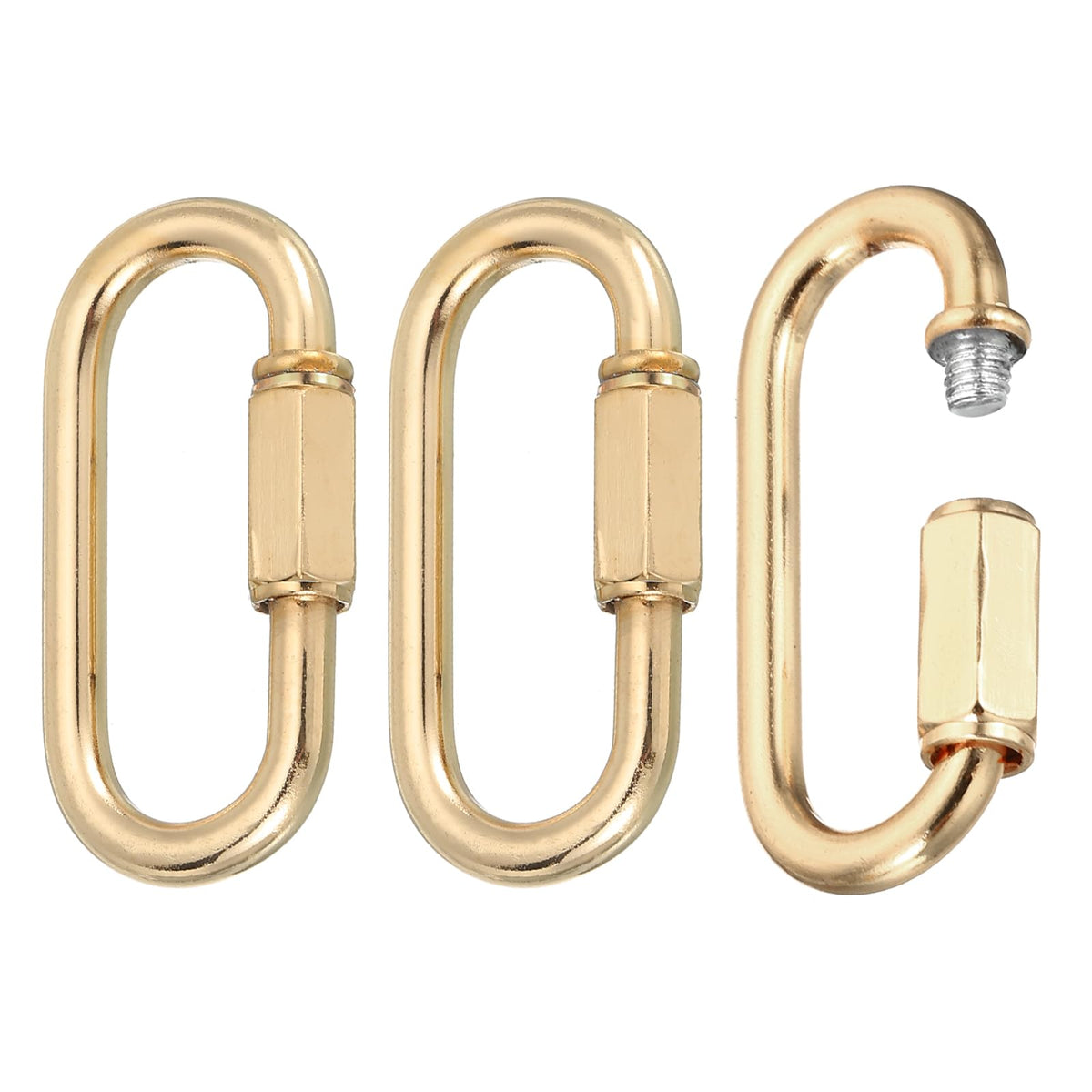 MECCANIXITY Chain Connectors 4mm Thick Light Gold 3Pack