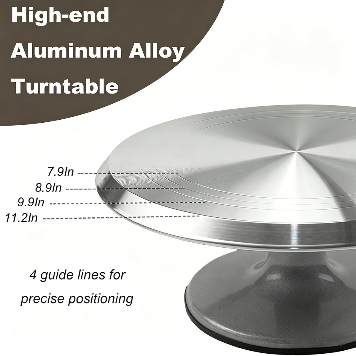 Cake Decorating Supplies Kit with 12" Aluminum Rotating Cake Turntable Stand, Professional Baking Tools, Cake