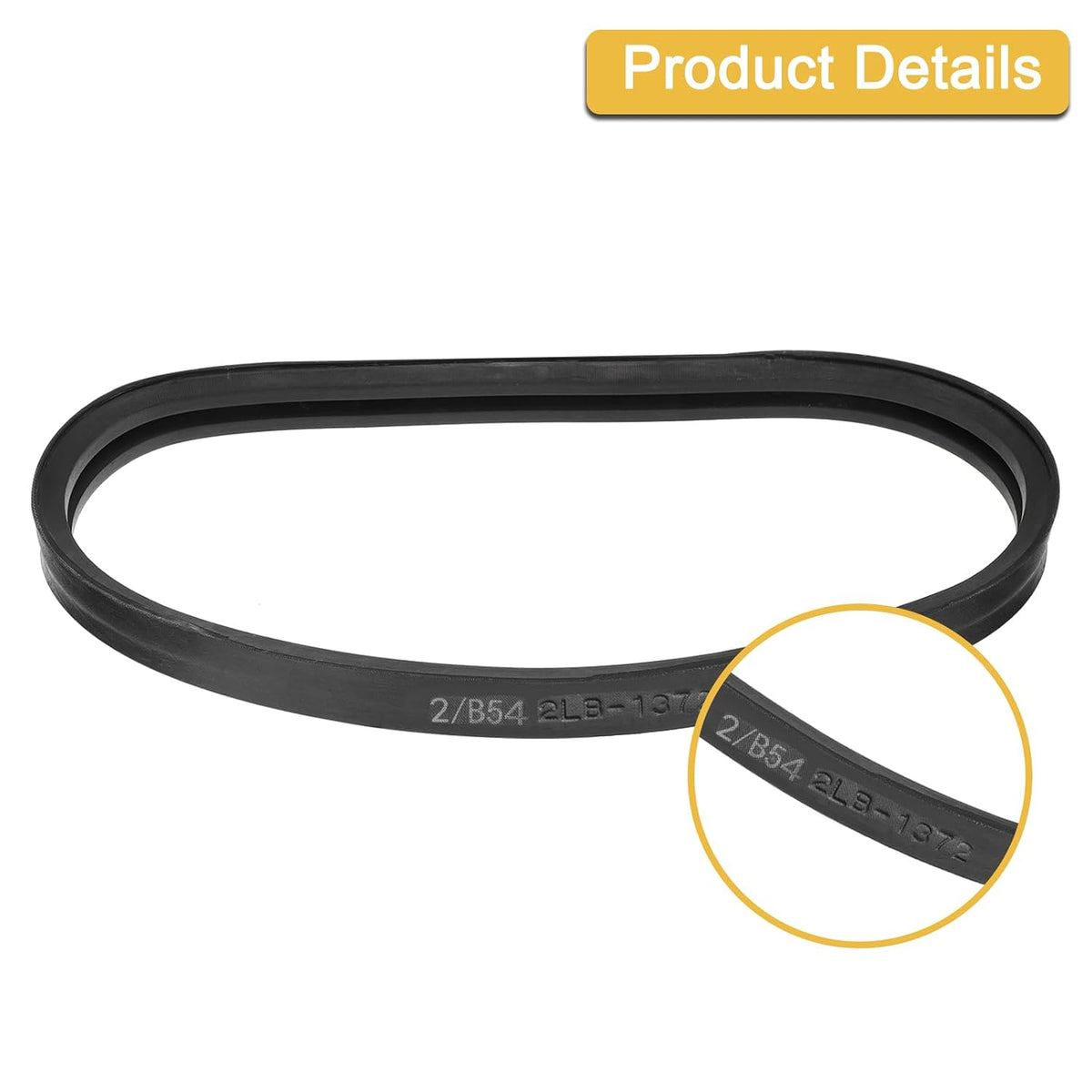 uxcell 2/B54 Classic Wrapped 2 Banded 57" Outer Circ B Profile V-Belt