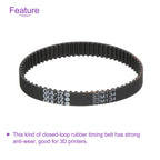 DMiotech 1 Pack S2M-134 67 Teeth 6mm Width Rubber Timing Belt, Synchronous Wheel Closed Loop for 3D Printer