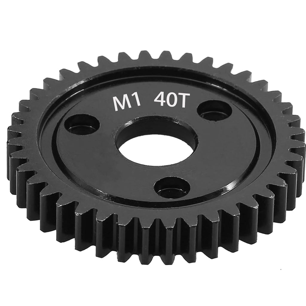M1 Spur Gear 1.0 Metric Pitch 40-Tooth, 30T 32T 34T 36T 38T 40T 42T 44T 46T 48T 50T 52T Spur Gear Mod 1 for TRAXXAS Slayer Pro 4X4 Revo 3.3 ARRMA HPI HOBAO LOSI, Hardened Steel Upgrade Part Gear (40T)