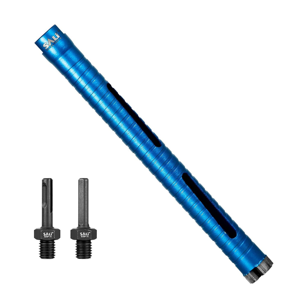 Diamond Core Drill Bits 1" Diameter 10"/254mm Drilling Depth 5/8-11" Thread Core Bit Turbo Laser-Welded Segments for