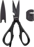 Kitchen Scissors All Purpose, Extra Sharp Kitchen Shears with Knife Sharpener & Sheath, Solid & Durable Stainless