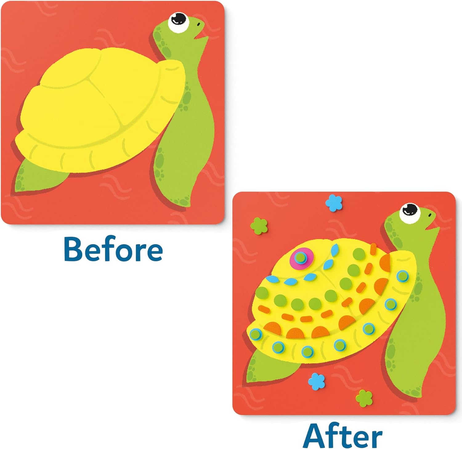 Foam Sticker Art Activity - Under The Ocean, Mess-Free Fun for Kids, 800+ 3D Foam Stickers, DIY Felt Craft Kits