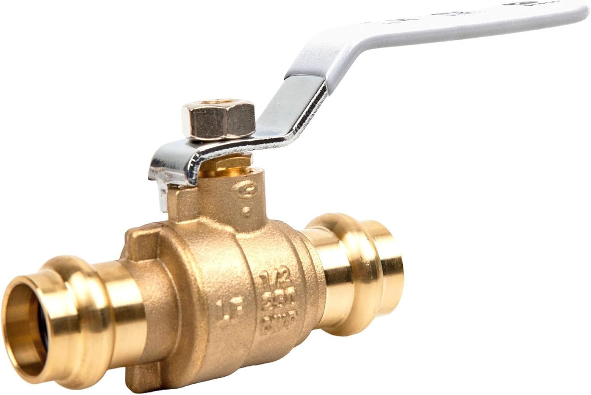 1/2 inch Press Valve Press Brass Ball Valve Fittings 1 Pack