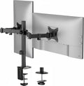 Mount-It Dual Monitor Arm, Heavy Duty Desk Mount for 2 Screens 13-32 in | Up to 19.8 lbs Each, Full Motion Tilt
