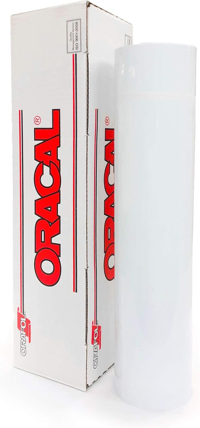 Matte White Vinyl 651 - Adhesive Craft Vinyl Roll for Craft Cutters, Printers, and Decals - Outdoor & Permanent, (24"
