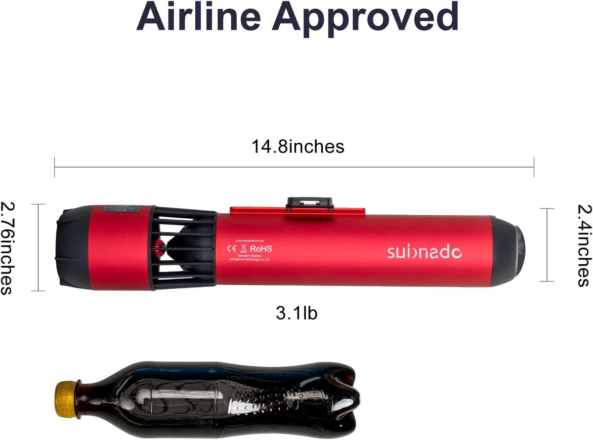 Subnado Underwater Scooter, Sea Scooter with Thumb Control for SUP Paddle Board, Pool, Diving & Snorkeling, Compact &