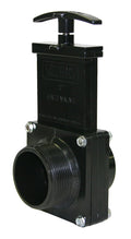 Valterra 7206 ABS Gate Valve, Black, 2" MPT x Spig
