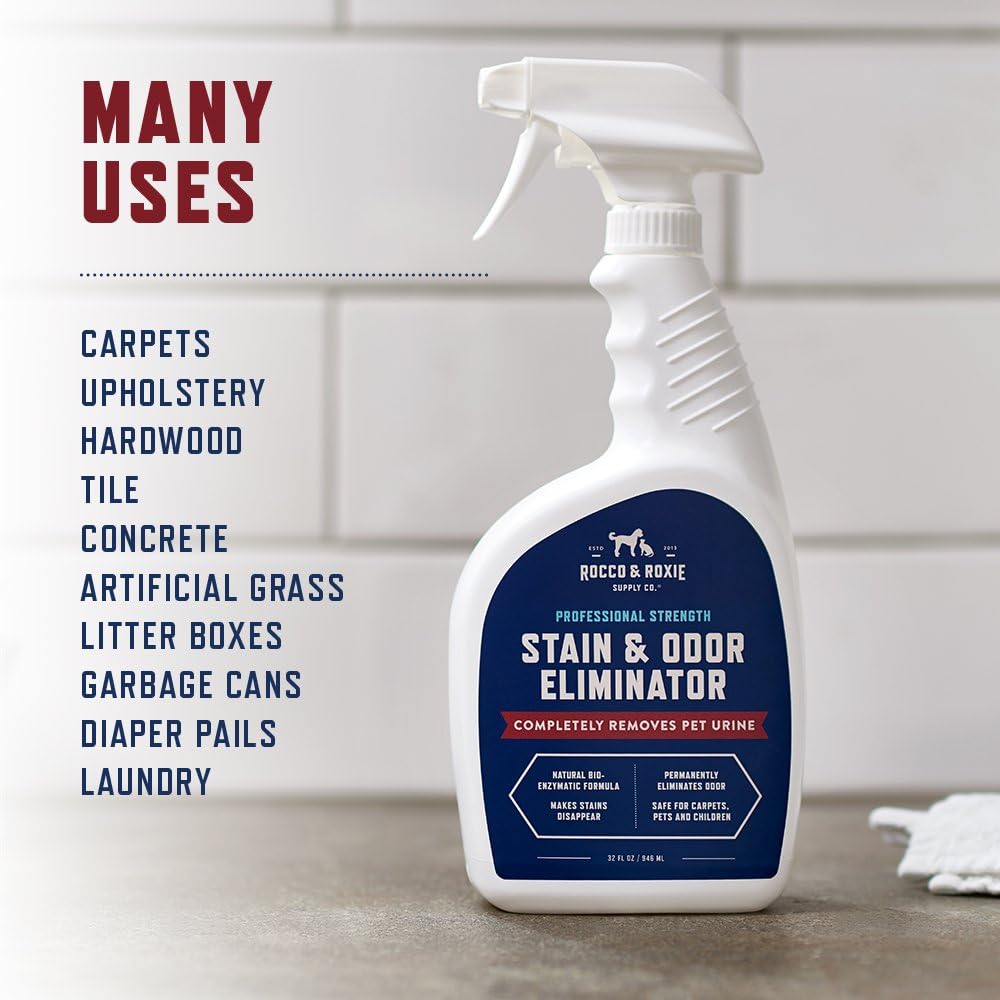 Stain & Strong Odor Eliminator, Enzyme Cleaner, Pet Odor Eliminator for Home - Carpet Stain Remover for Cats & Dog