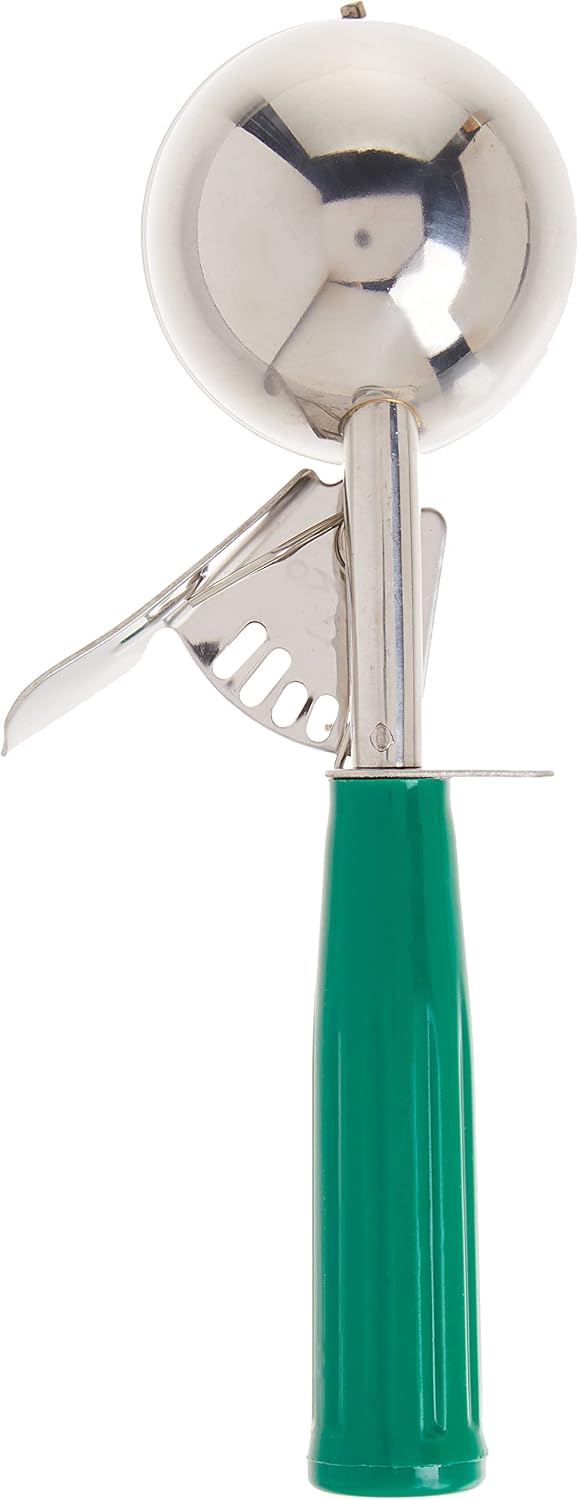 Size 12 Cream Plastic Ice Cream Disher with Handle