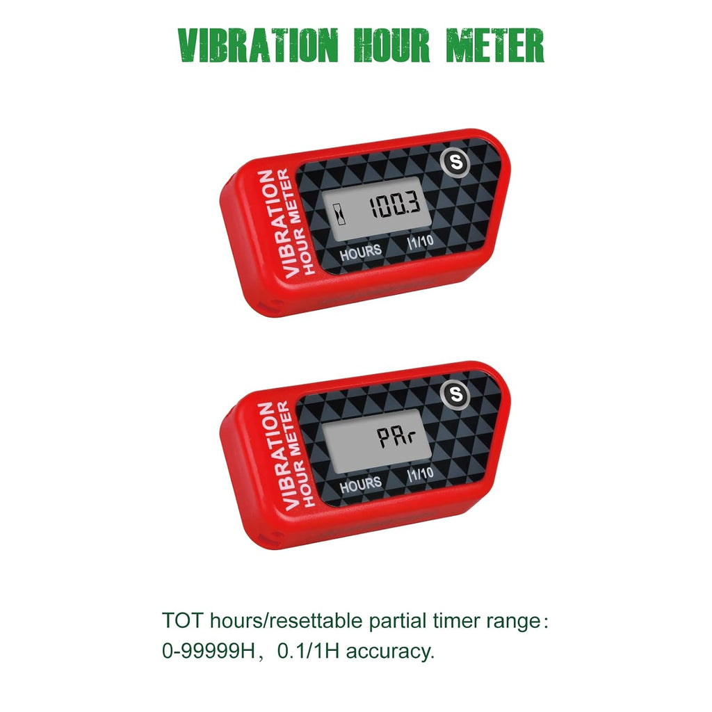 YOOREAL Vibration Hour Meter,Maintenance Hours Waterproof IP68