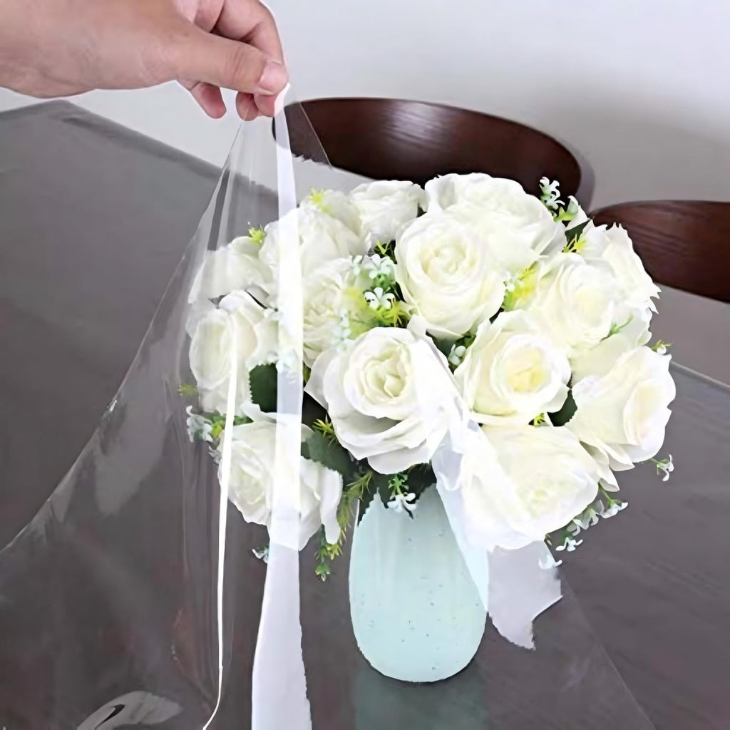 Clear Plastic Table Cover Protector Waterproof Tablecloth 54x78 Inch