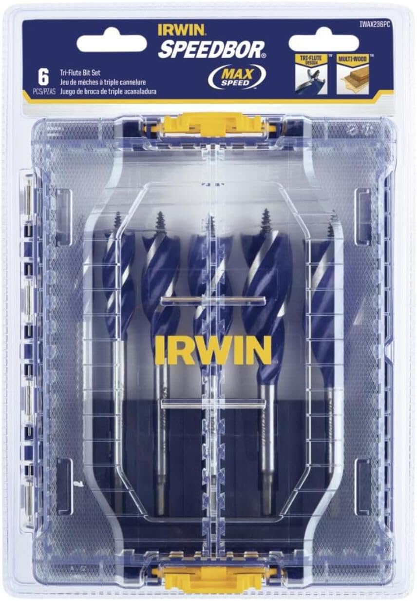 Irwin Tools IRWIN Speedbor Drill Bit Set for Wood, 6-pc. (IWAX236PC)