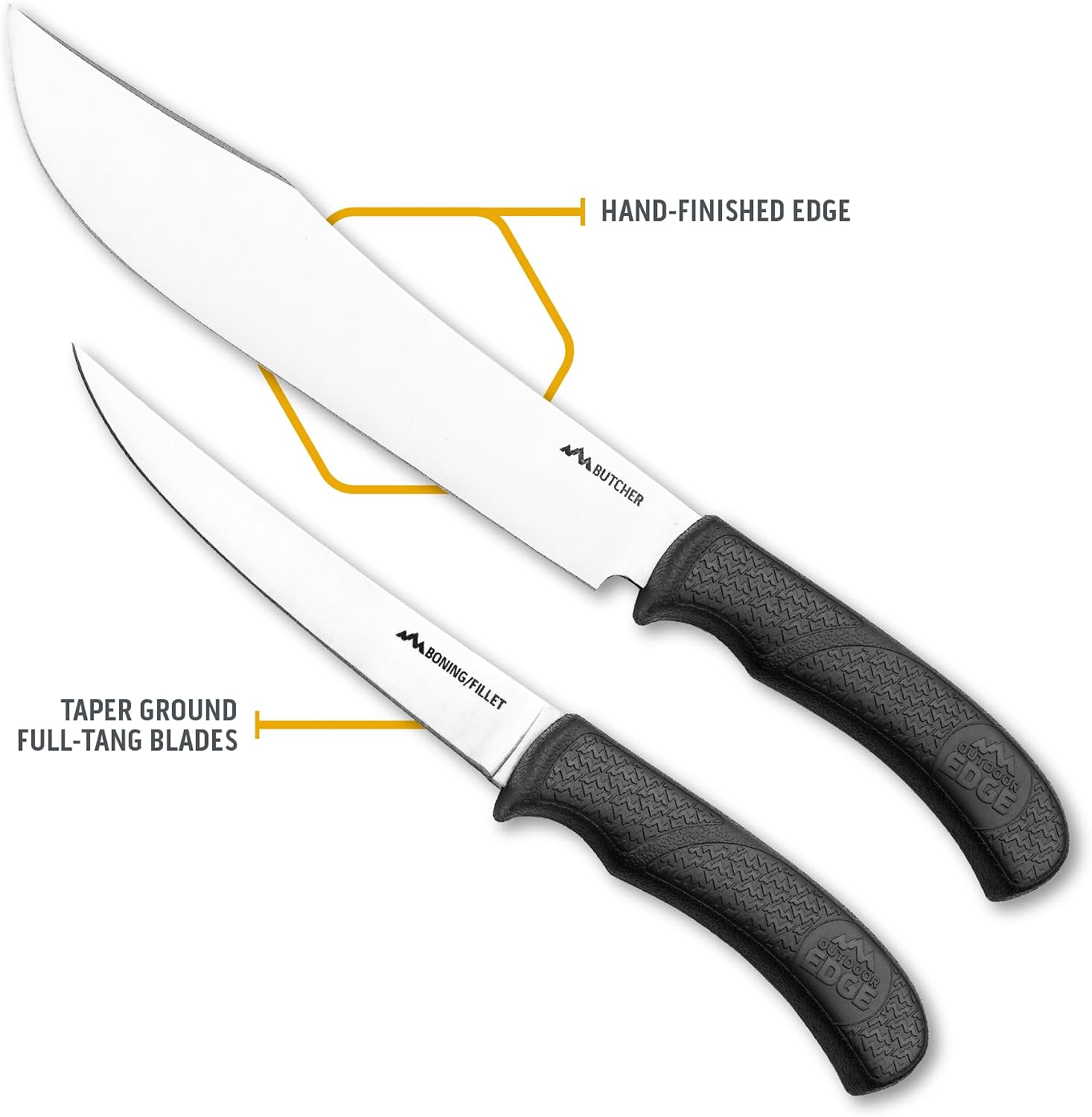 Game-Pro 11-Piece Butcher Knife Set | Caping & Boning Knives, Deer Skinning Knife, Bone Saw, Game Shears, Sharpener &