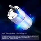 DC 12V 120RPM Gear Motor High Torque Electric Micro Speed Reduction Geared Motor Eccentric Output Shaft 37mm Diameter Gearbox