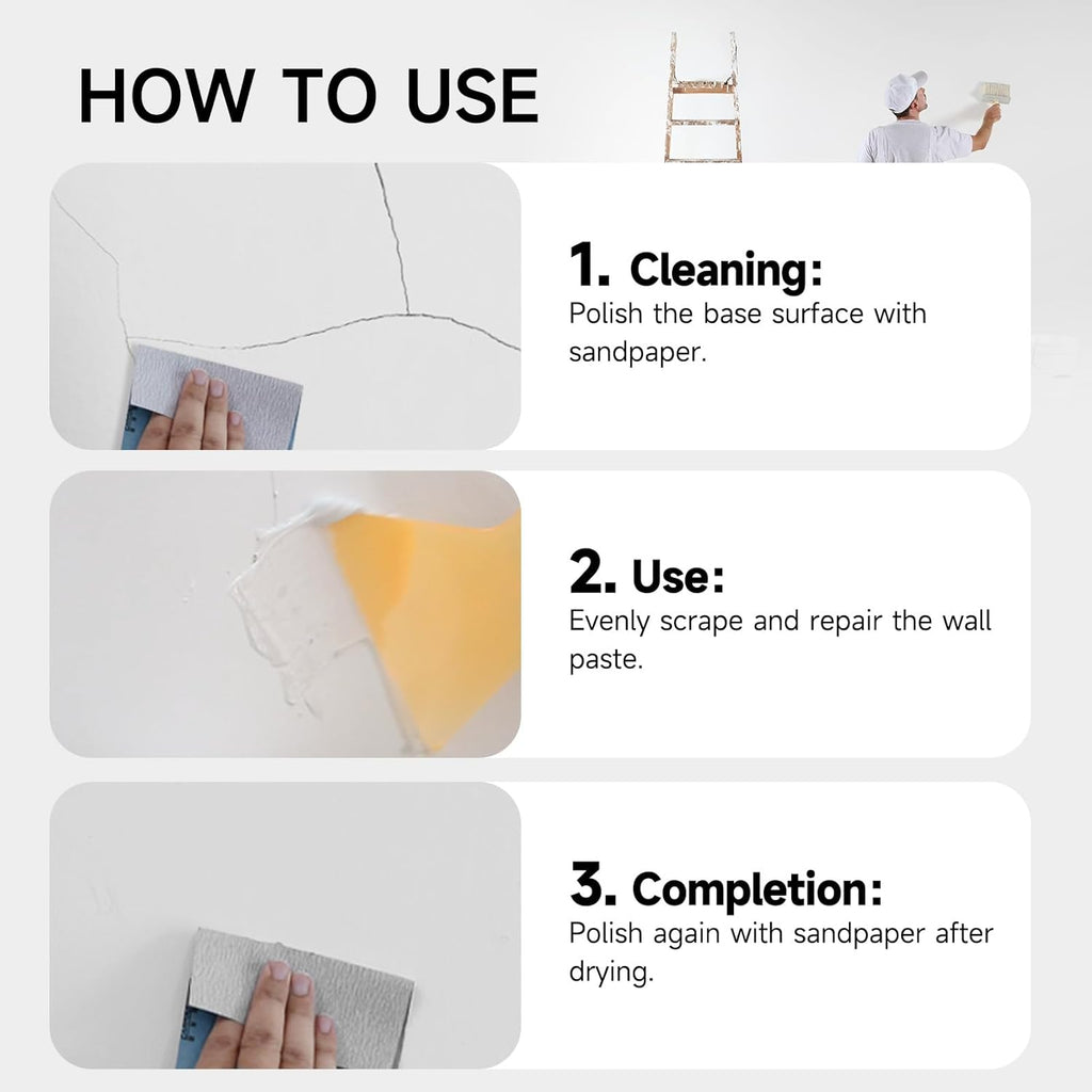Drywall Repair Kit Wall Patch, 150g Spackle Wall Repair Paste with Scraper, Wall Mending Agent Quick and Easy