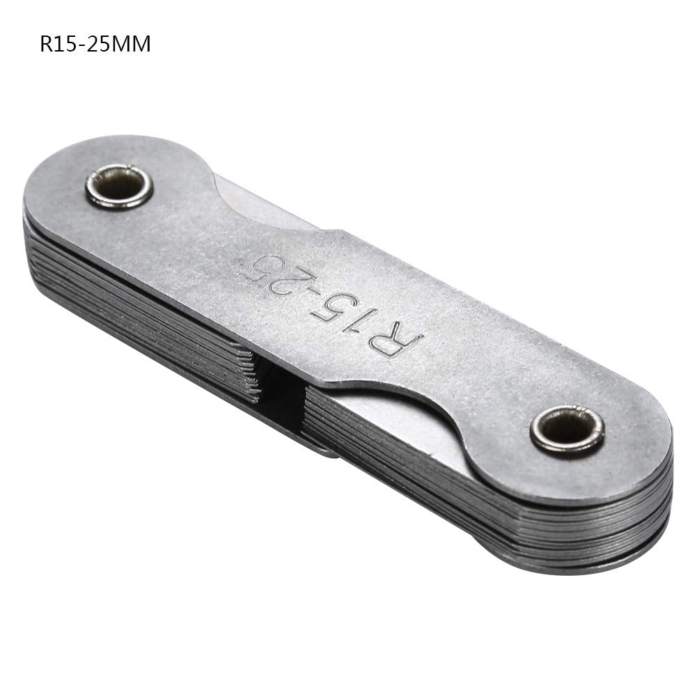 Radius Gauge Set, 32 Leaves R15-25mm Concave Convex