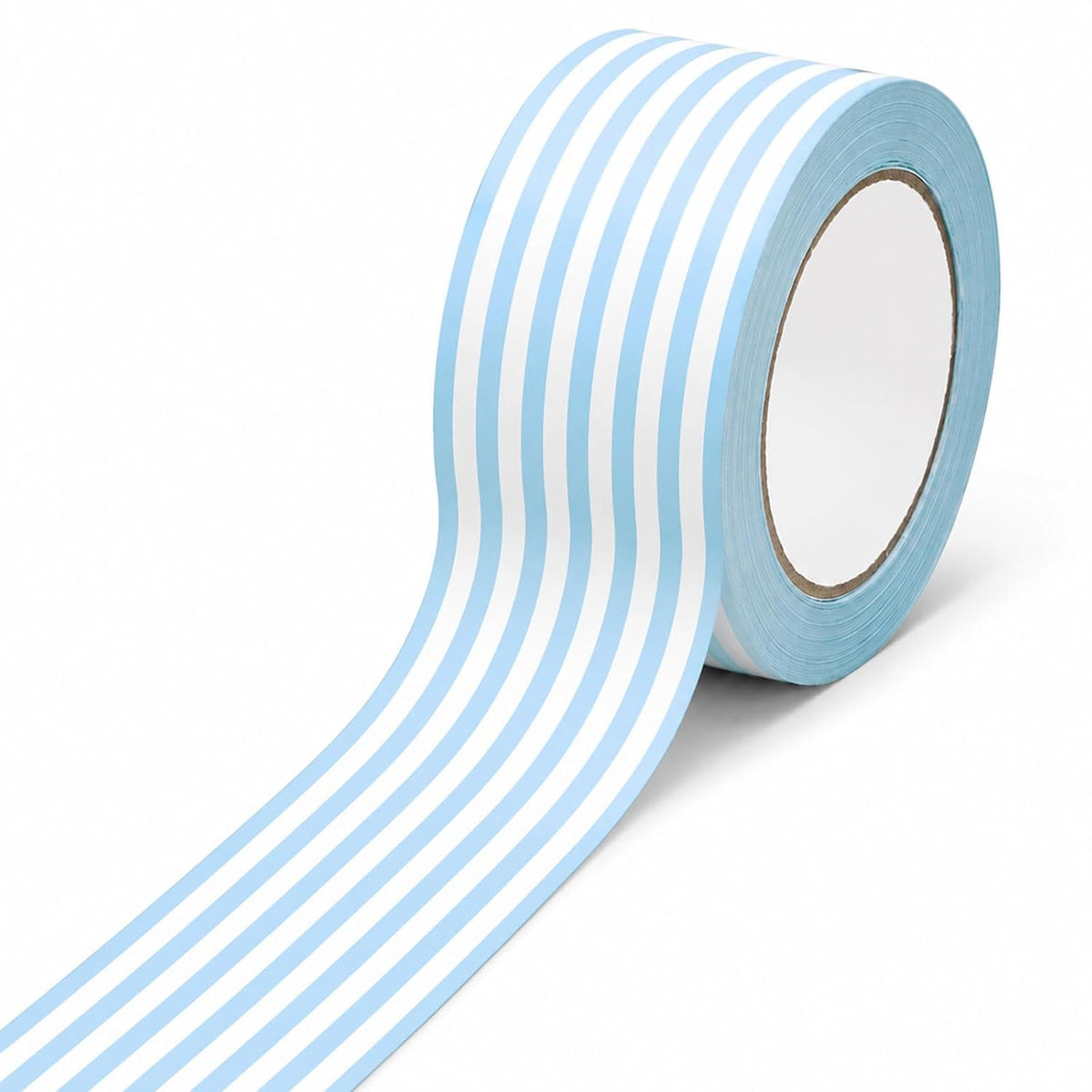 109 Yard Stripe Packing Tape Blue and White Striped Gift Wrapping Tape for Summer Coastal Party Small Business DIY