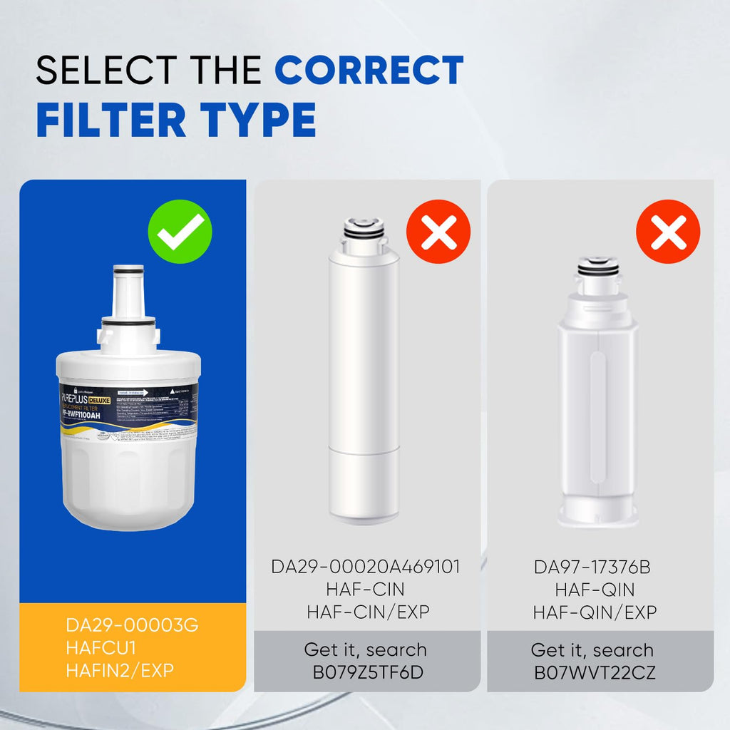 RWF1100AH Water Filter Replacement for Samsung DA29-00003G, 3 Pack
