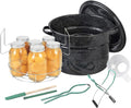 Canning Pot with Rack - 8 Piece Set Enamelware Water bath canner - Canning Starter Kit