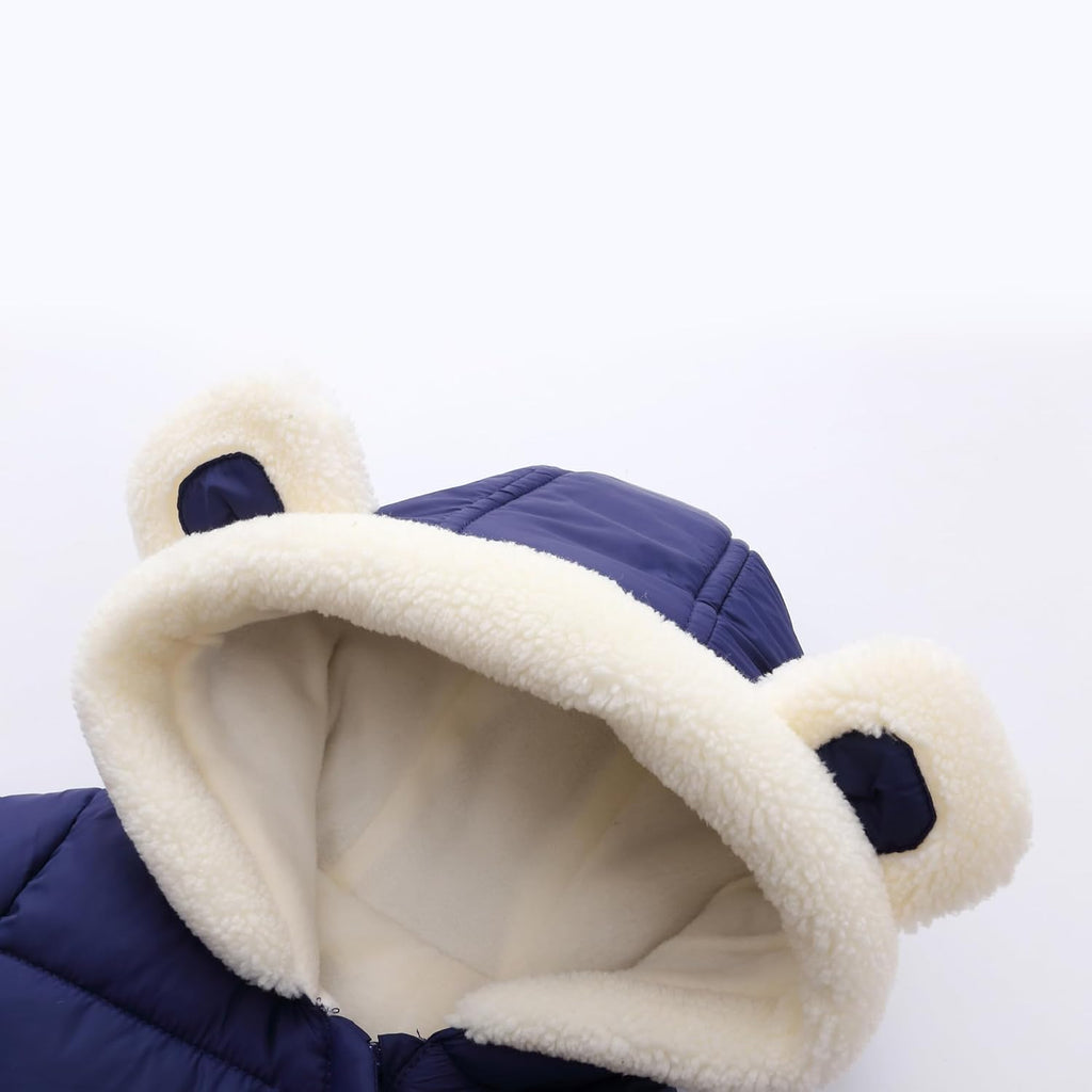 Baby Boys Girls Jumpsuit Fleece Lined Winter Coat 0-24 Months Romper Snowsuit Outwear