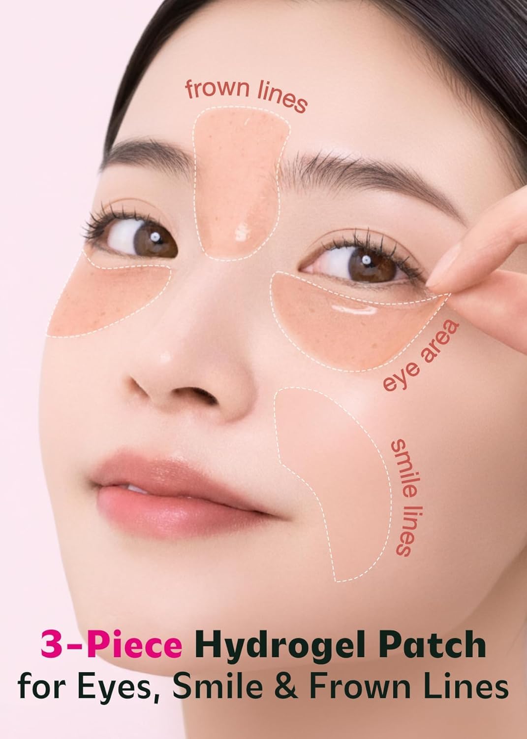 Blemish Care Eye Patches with Hyaluronic Acid, 90 Count | Dark Circles, Puffiness, Forehead & Smile Lines, Bulgarian