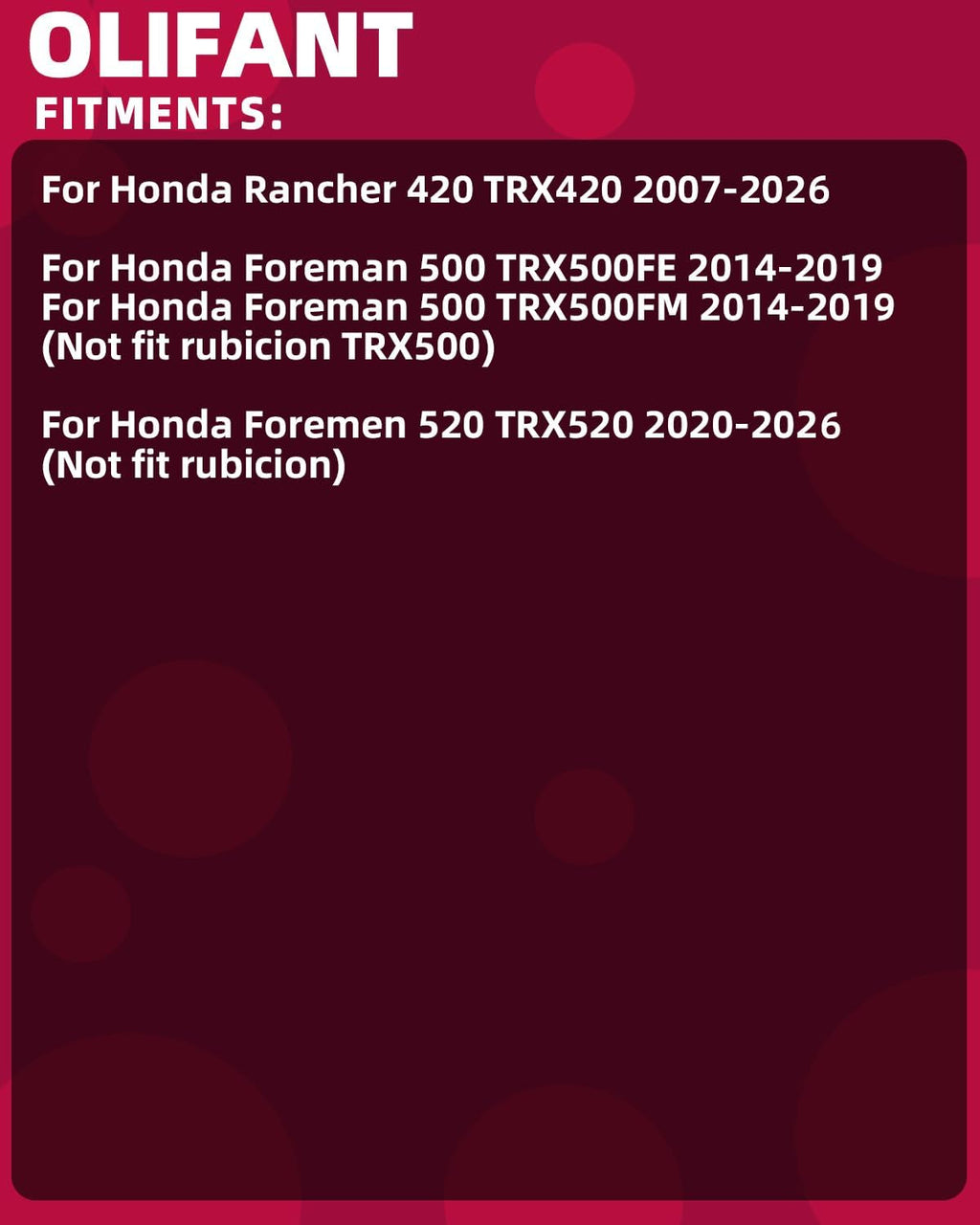Brake Pads Shoe For Honda Rancher 420 2007-2026