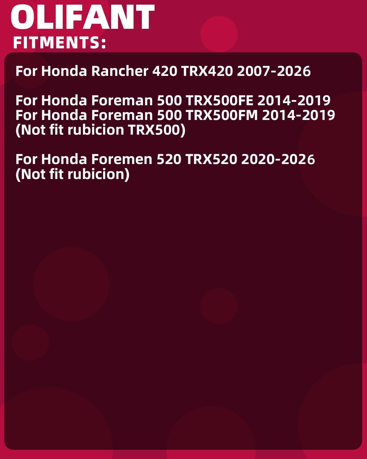 Brake Pads Shoe For Honda Rancher 420 2007-2026